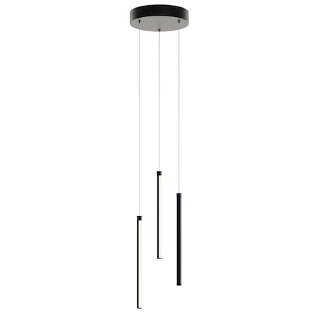 Afx Rosemont 12-in. 3-Light LED Pendant - Black RMTP04L30D1BK